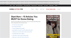 Desktop Screenshot of korea-dating-tips.com