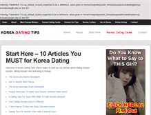 Tablet Screenshot of korea-dating-tips.com